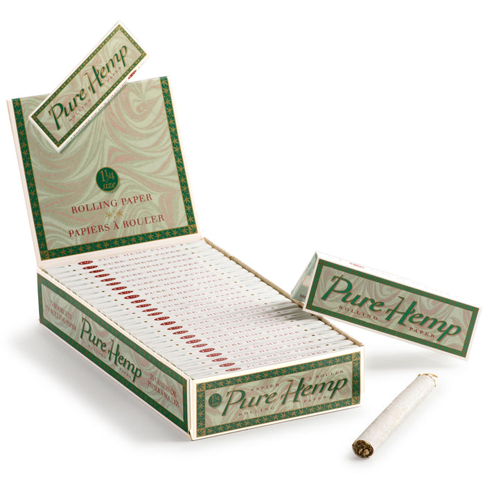 Pure Hemp Classic 1 1/4 Size Rolling Papers - 25-Ct Display