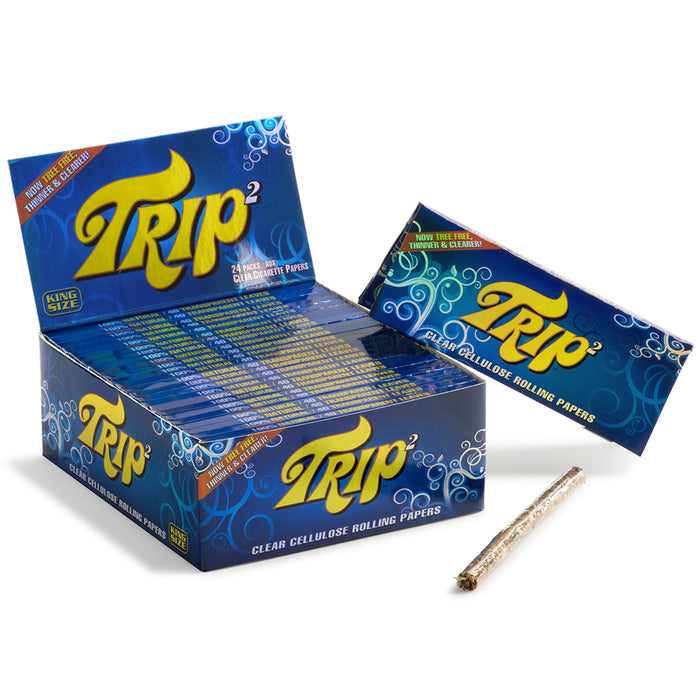 Trip Clear King Size Rolling Papers - 24-Ct Display