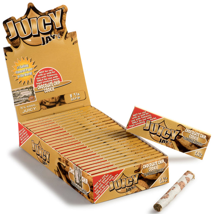 Juicy Jay's Cookie Dough Flavored 1 1/4 Size Rolling Papers - 24-Ct Display