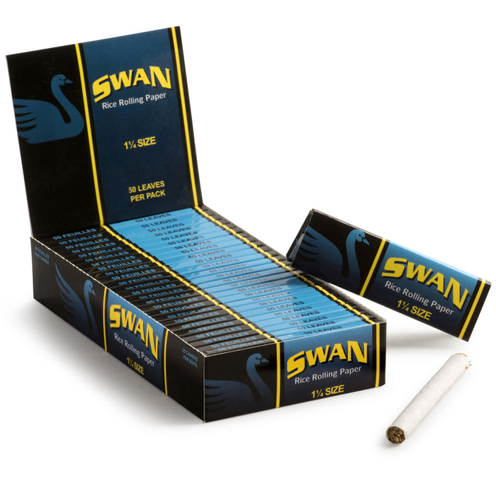 Swan Blue 1 1/4 Size Rolling Papers - 25-Ct Display