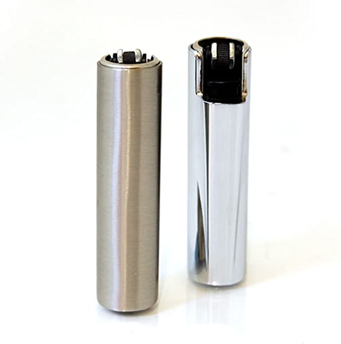 Clipper Micro Size Metal Cover Silver Color Lighters - 30-Count Display