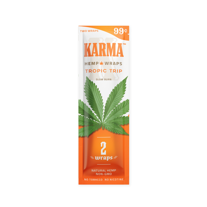 Karma - Hemp Wraps - Tropic Trip Flavor - 2-Ct