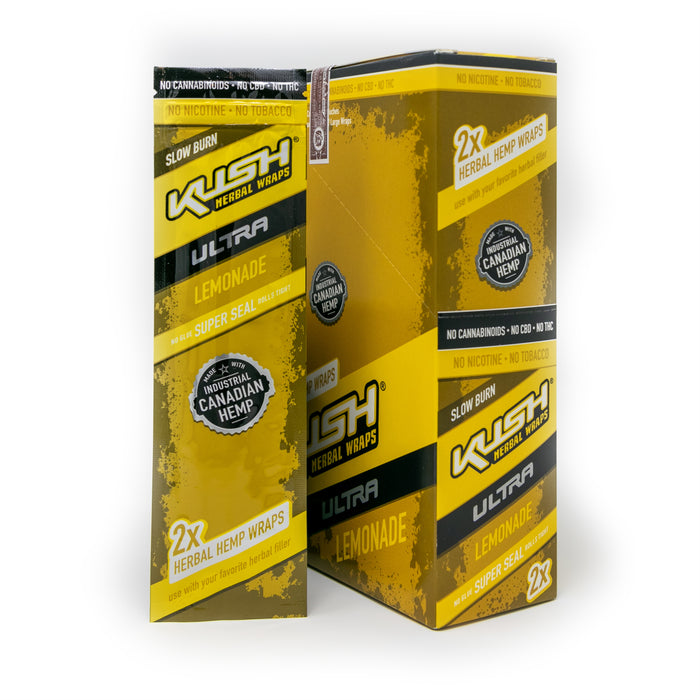 Kush - Ultra Herbal Hemp Wraps - Lemonade Flavor - 2-Ct