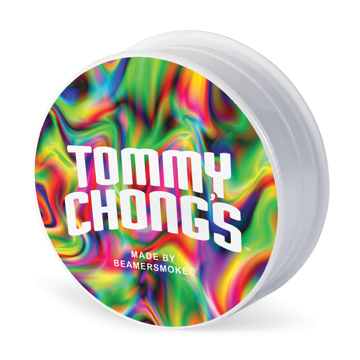 Beamer x Tommy Chong's Cannabis Virgin Acrylic 63mm 3-Piece Grinder W/Storage Compartment - Full Color Designs