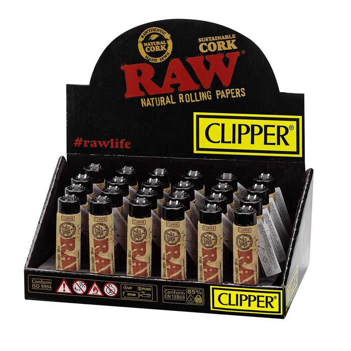 Clipper x Raw Cork Cover Lighters - 30-Count Display