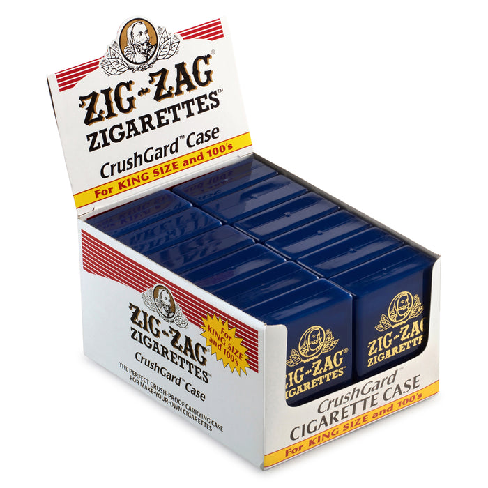 Zig Zag Crush Guard Plastic Cigarette Case - 12-Ct Display