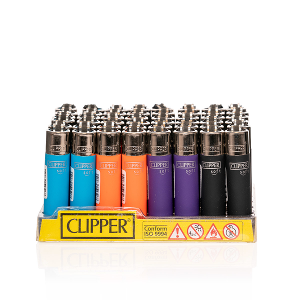 Clipper Micro Size Soft Touch Lighters - 48-Count Display
