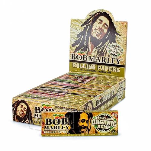 Bob Marley Organic Hemp 1 1/4 Size Rolling Paper - 25-Ct Display