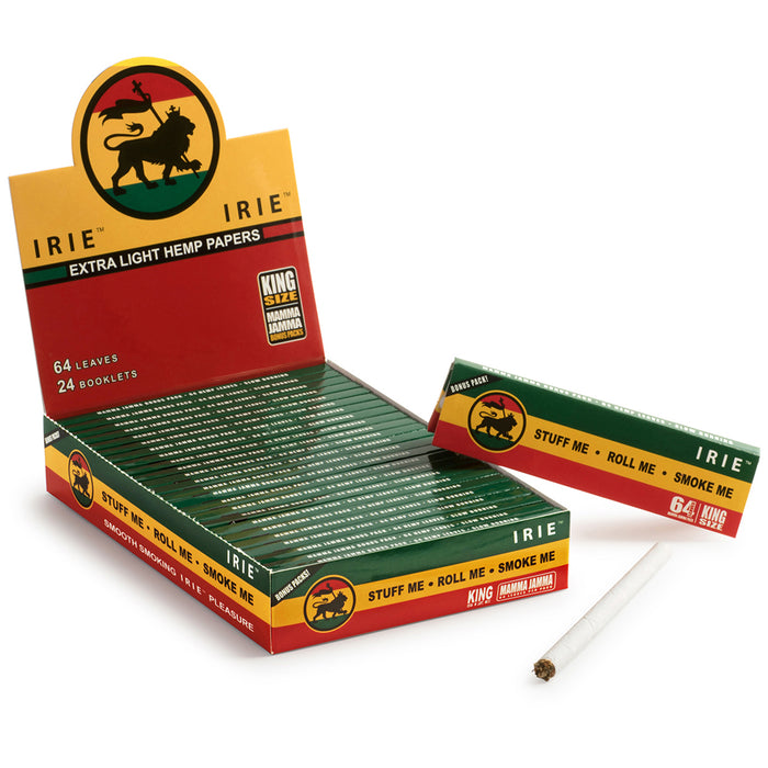 Irie King Size Rolling Papers - 24-Ct Display
