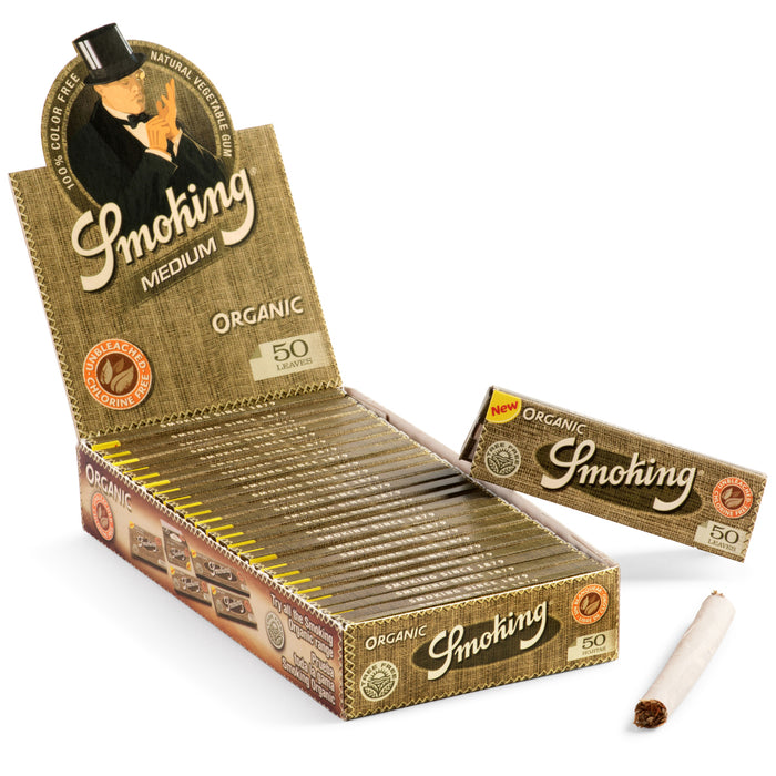 Smoking Brand Organic 1 1/4 Size Rolling Papers - 25-Ct Display