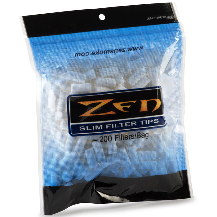 Zen Menthol Flavor Slim Filter Tips - 200-Ct Bag