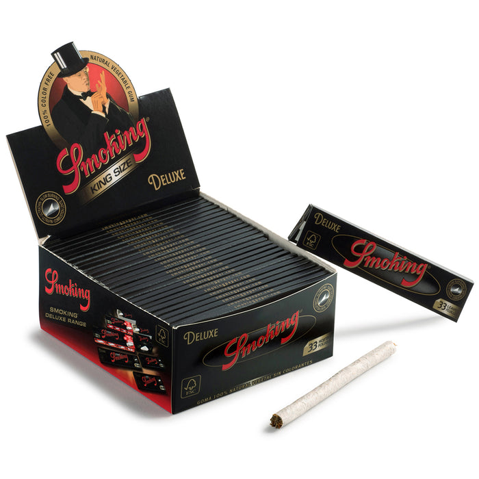 Smoking Deluxe King Size Rolling Papers - 50-Ct Display