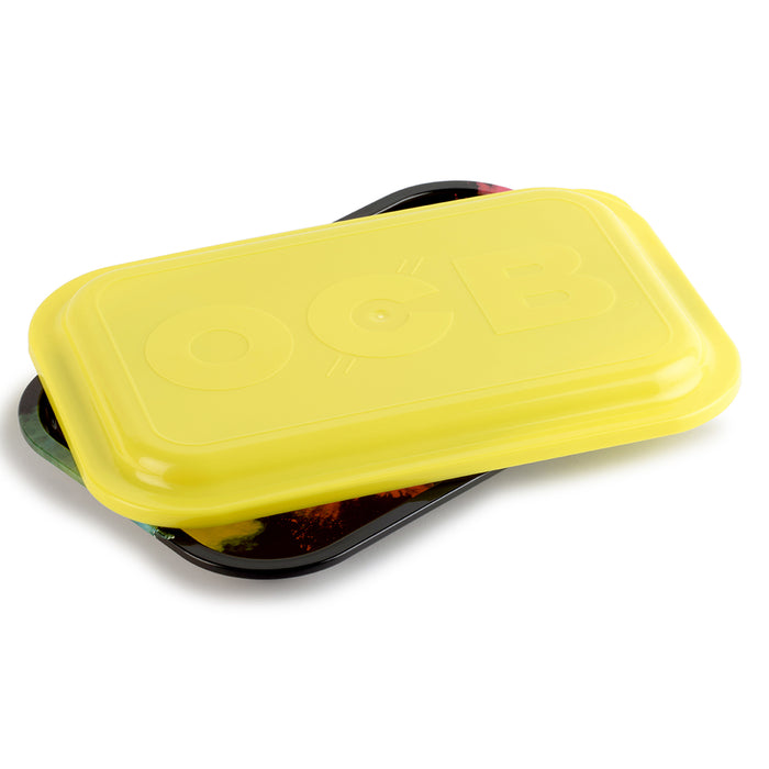 OCB Medium Plastic Rolling Tray Lid, Yellow Color - 11.5" x 7.5"